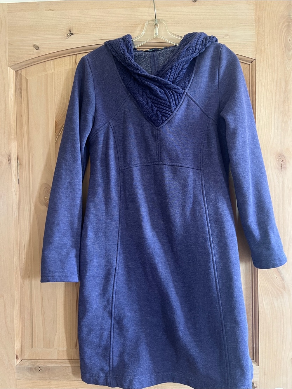 Prana Women’s Navy Hooded Knit Sweater Dress